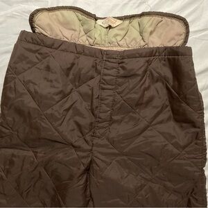 Vintage Ted Williams Brown Men's Quilted Insulated Pants